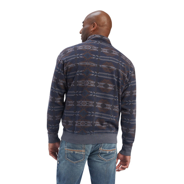 Printed Overdyed Washed Sweater