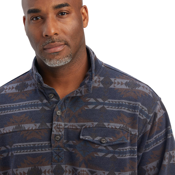 Printed Overdyed Washed Sweater