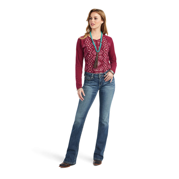 REAL Printed Henley Shirt