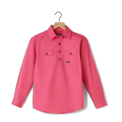 Youth Rebar Half Button Workshirt