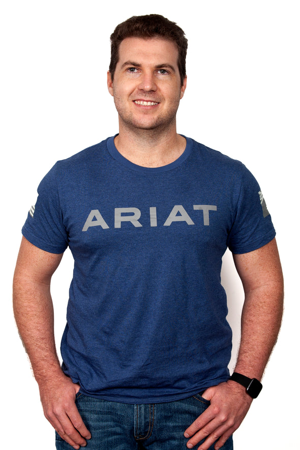 Ariat Men's Patriot T-Shirt Heather Blue 90001001
