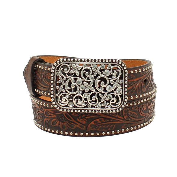 Kid's Floral Embossed Belt