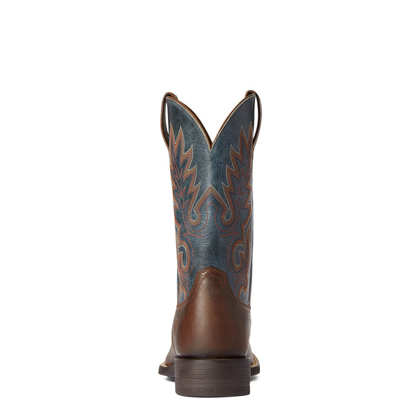 Ariat Men's Layton Weathered Chestnut / Rail Blue 10038448 heel