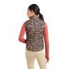 Kid's Emma Reversible Insulated Vest in Navy Floral Horse 10037631 Ariat back