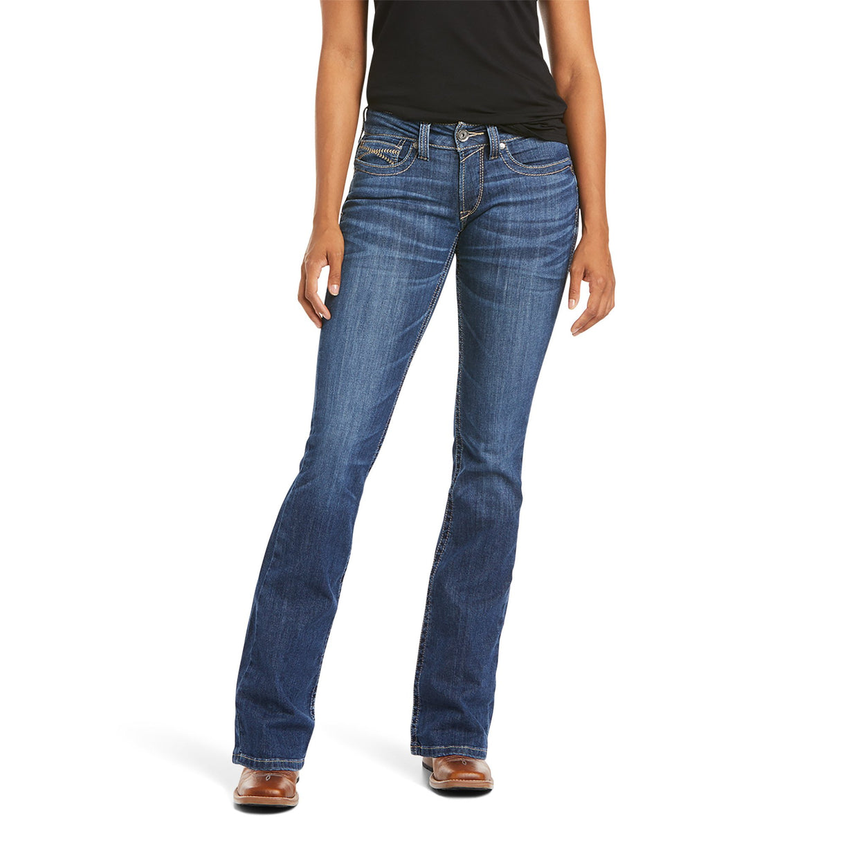 Women's R.E.A.L Mid Rise Liliana Boots Jeans in Irvine 10034659 Ariat