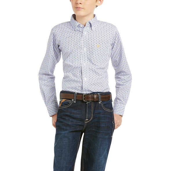 Kid's Bane Classic Fit Shirt in White 10036422 Ariat