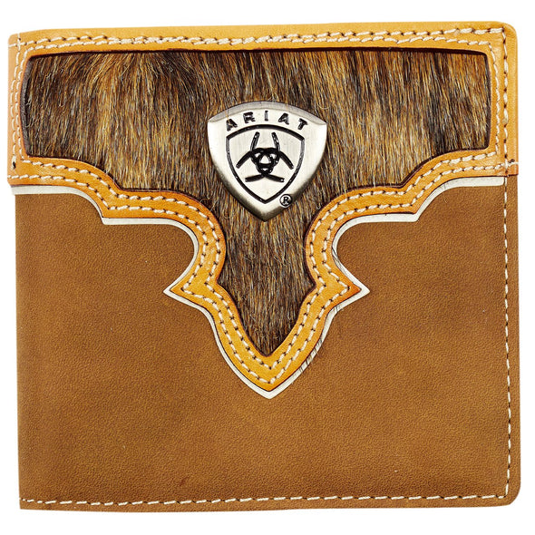 Ariat Wallet Bi-fold - Two Toned Hair On Brown WLT2108A